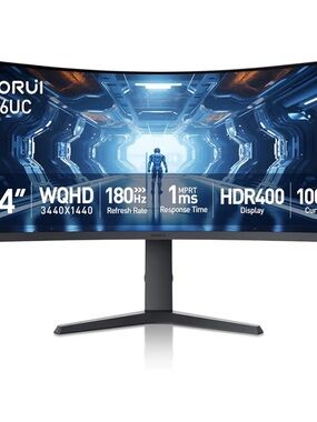 34" Curved WQHD Gaming Monitor - Black